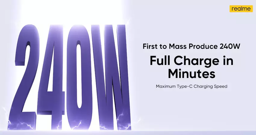 realme ujawnia ładowarkę 240W, pierwszy smartfon, który otrzyma realme GT Neo 5