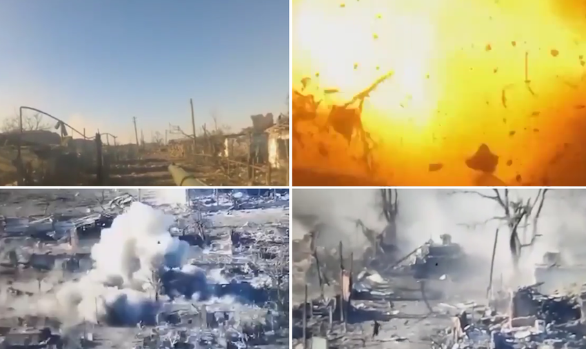 Zmodernizowany rosyjski czołg T-90M o wartości do 5 mln dolarów wysadza się na minie (wideo)