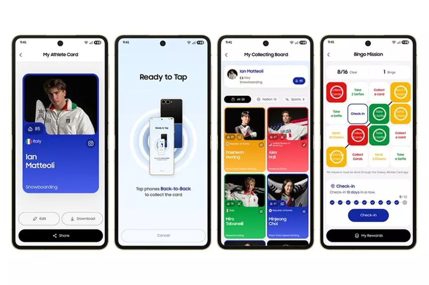 Aplikacja Samsung Galaxy Athlete Card