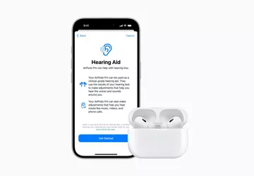 Funkcja aparatu słuchowego w słuchawkach AirPods ...