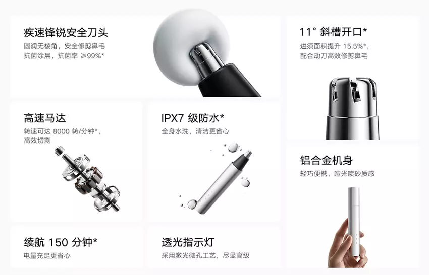 Główne cechy Xiaomi Mijia Electric Nose Hair Trimmer Pro