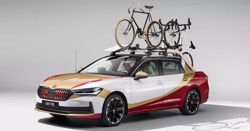 Studenci Škody przekształcili kombi Superb w pickupa L&K 130, poświęconego rowerom i kolarstwu