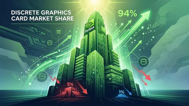 Nvidia osiąga 94% rynku kart graficznych: ...