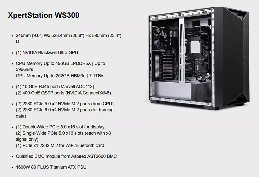 MSI XpertStation WS300 w przestrzeni roboczej