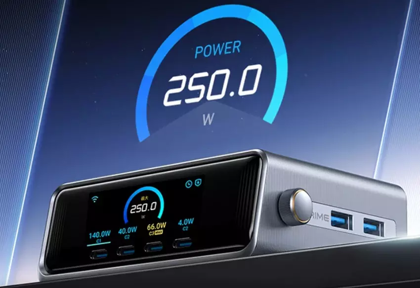 Anker GaN Desktop Charger Pro+ porty i design