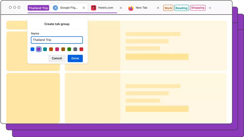 Nowa funkcja grup zakładek dla przeglądarki Mozilla Firefox