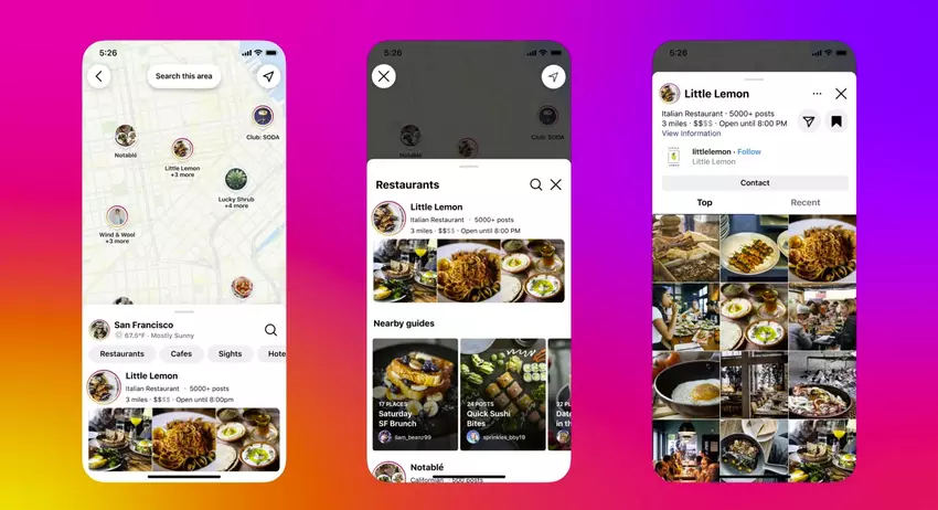 Instagram wprowadza nowe środowisko map, aby pomóc użytkownikom znaleźć więcej miejsc