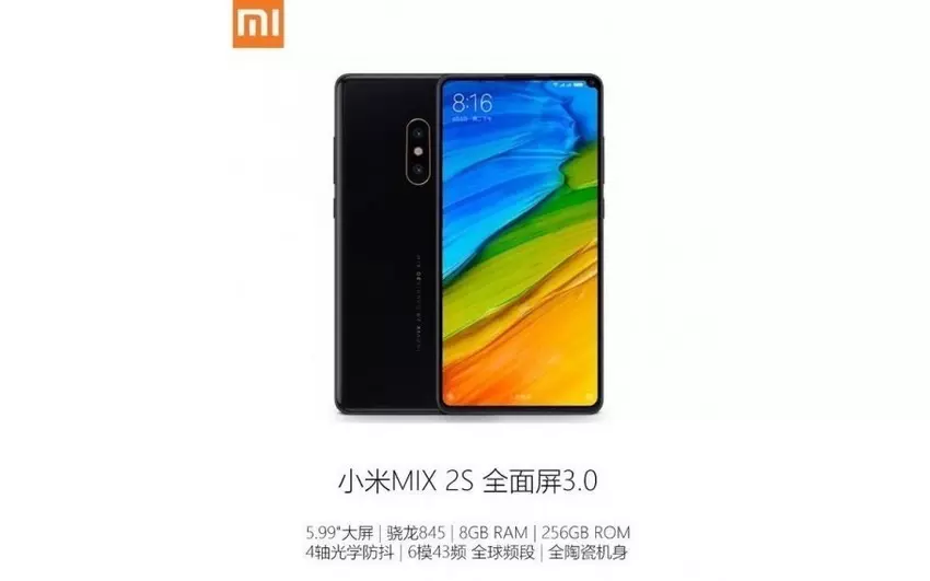 Bezramowe Xiaomi Mi MIX 2S otrzymać podwójny aparat z niezależnych modułów