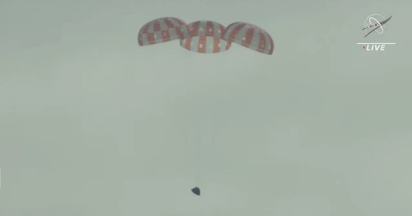 Statek kosmiczny Orion pomyślnie powraca na Ziemię po przebyciu ponad 2,25 mln kilometrów - Misja księżycowa Artemis I zakończona