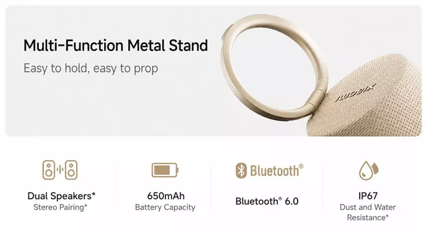 Bluetooth głośnik z szerokopasmowym głośnikiem o mocy 3 W