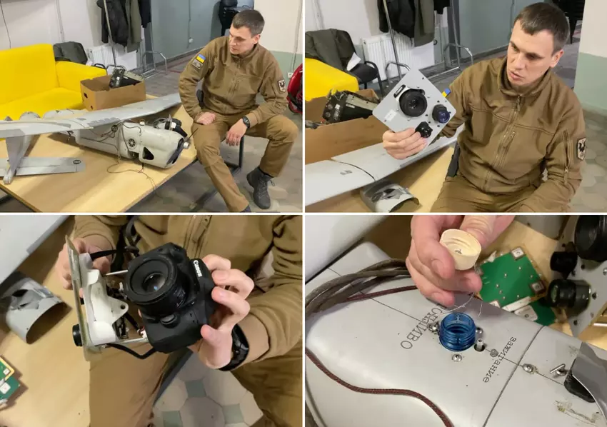Co jest w środku Orlan-10? W dronie zestrzelonym przez Siły Zbrojne Ukrainy znaleziono aparat konsumencki firmy Canon i... plastikową butelkę (wideo)