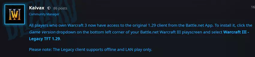 Blizzard przywraca oryginalną WarCraft 3