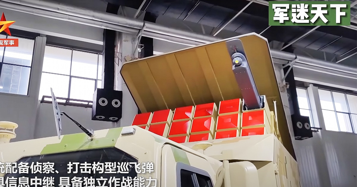 Chiny prezentują wyrzutnię opartą na lekkiej ciężarówce, zdolną do wystrzelenia do 18 dronów kamikadze jednocześnie