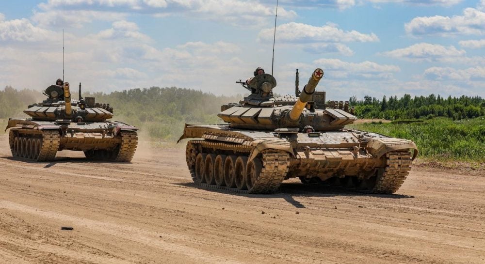 Ukraiński czołg T-64BV ostrzelał z bliskiej odległości rosyjski zmodernizowany czołg T-72B3 o wartości 3 milionów dolarów.