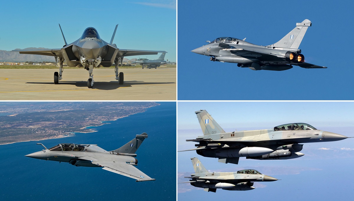 Grecja kupuje 24 Dassault Rafale, modernizuje 58 samolotów F-16 Fighting Falcon i chce kupić do 48 myśliwców F-35 Lightning II.