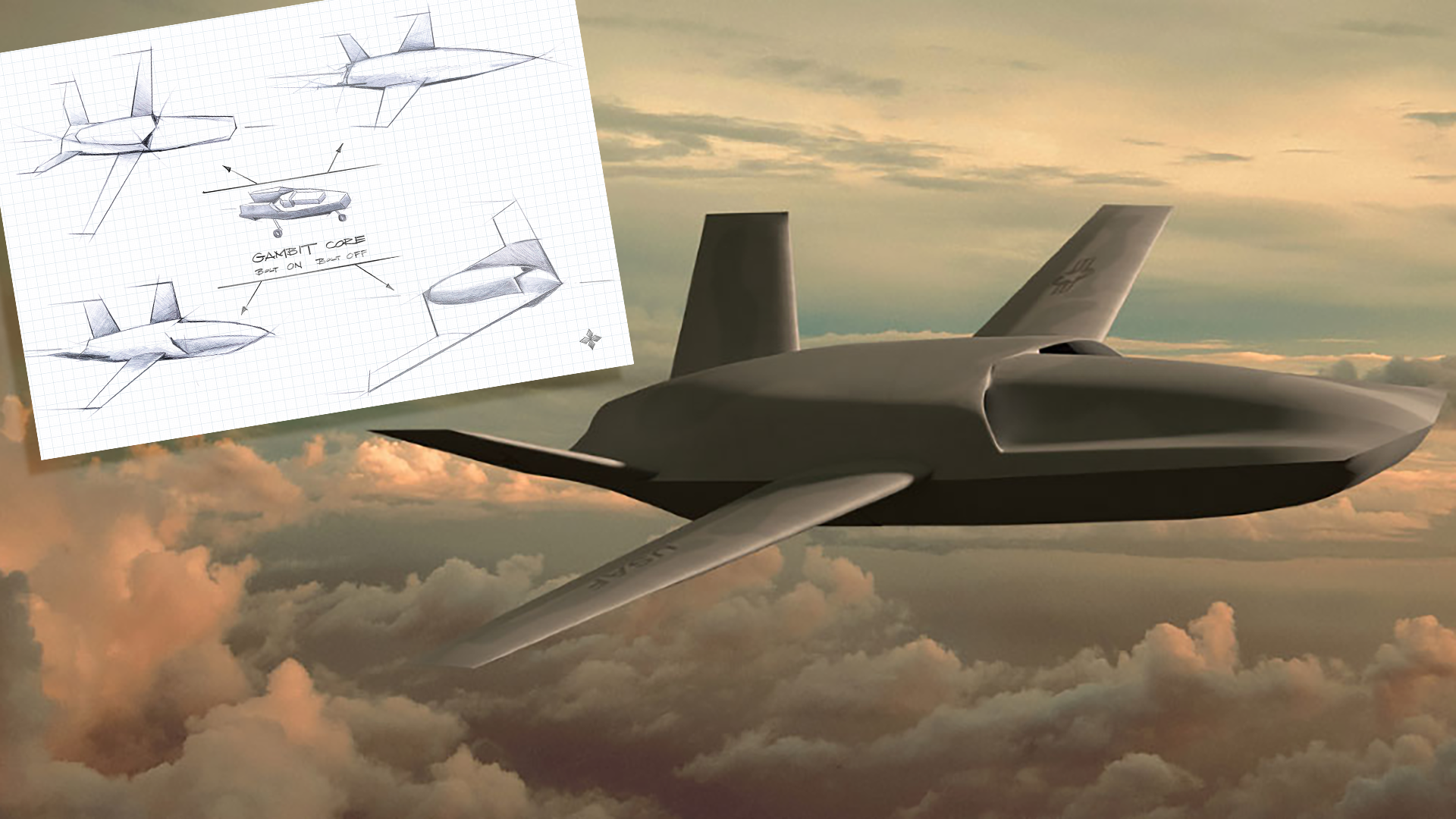 General Atomics Aeronautical Systems zaprezentował serię modułowych UAV Gambit - w jej skład wchodzi dron uderzeniowy, rozpoznawczy, testowy i stealth