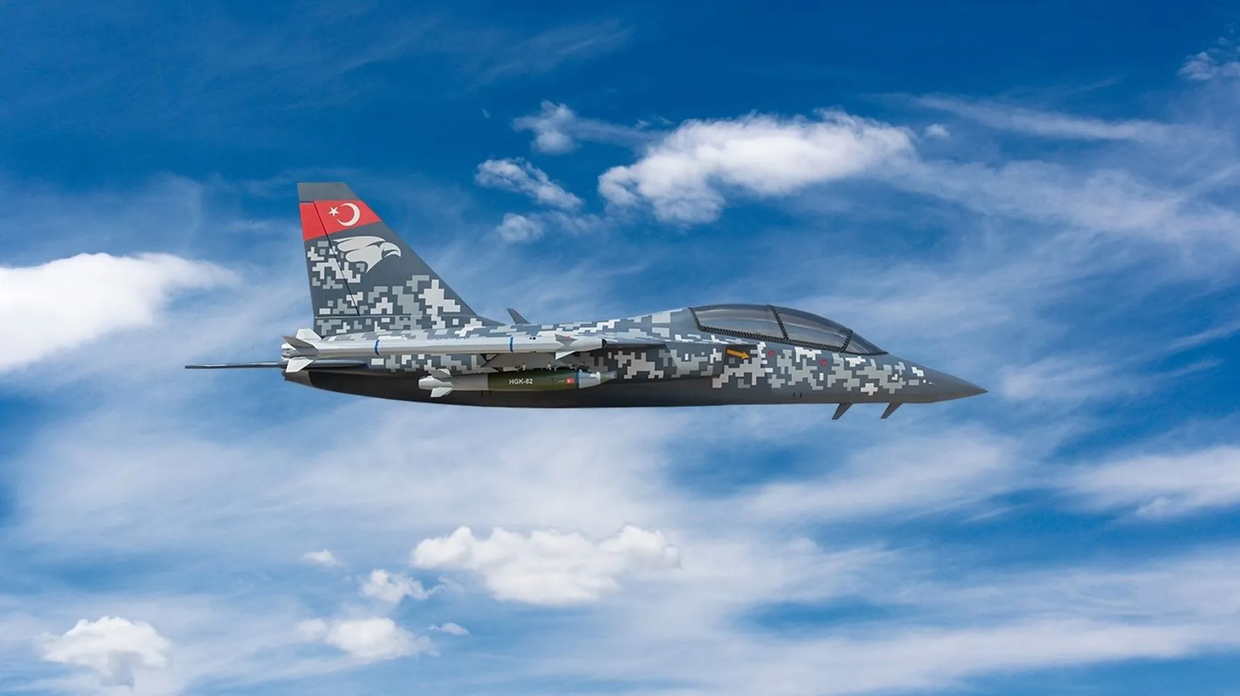 Turecki lekki samolot szturmowy TAI Hürjet po raz pierwszy opuszcza hangar - samolot będzie służył do szkolenia pilotów F-35 i TAI-TF-X