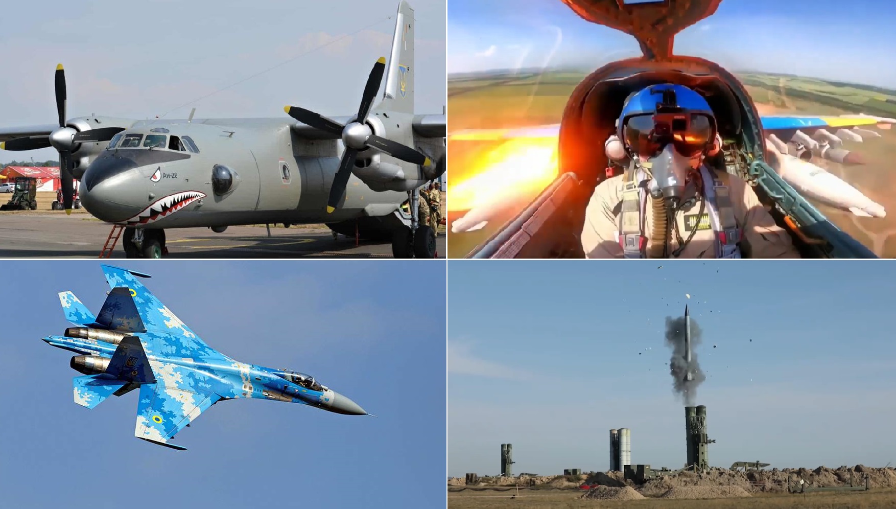 Systemy obrony powietrznej S-300, myśliwce Su-27, śmigłowce Mi-8 i drony Bayraktar TB2 w akcji - spektakularne wideo poświęcone Dniu Sił Powietrznych Ukrainy