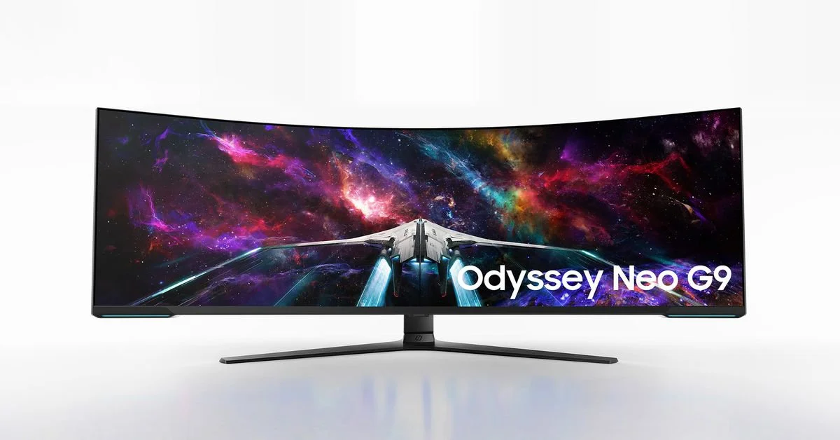 Gigantyczny zakrzywiony monitor Samsung Odyssey Neo G9 z częstotliwością odświeżania 240 Hz i przekątną 57" trafi do sprzedaży pod koniec sierpnia.