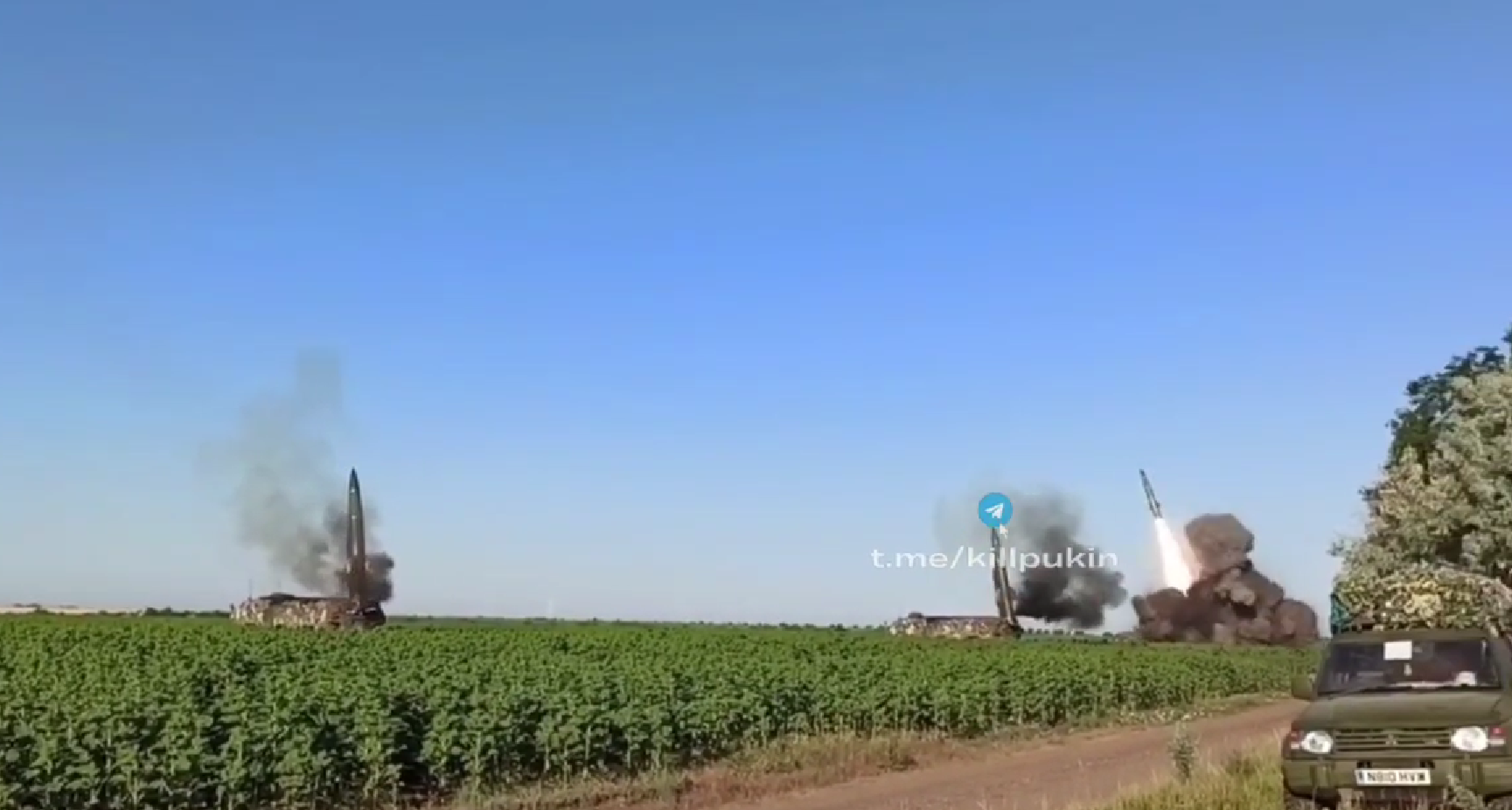 Nagrano nagranie z odpalenia trzech rakiet Toczka-U w rosyjskich składach amunicji