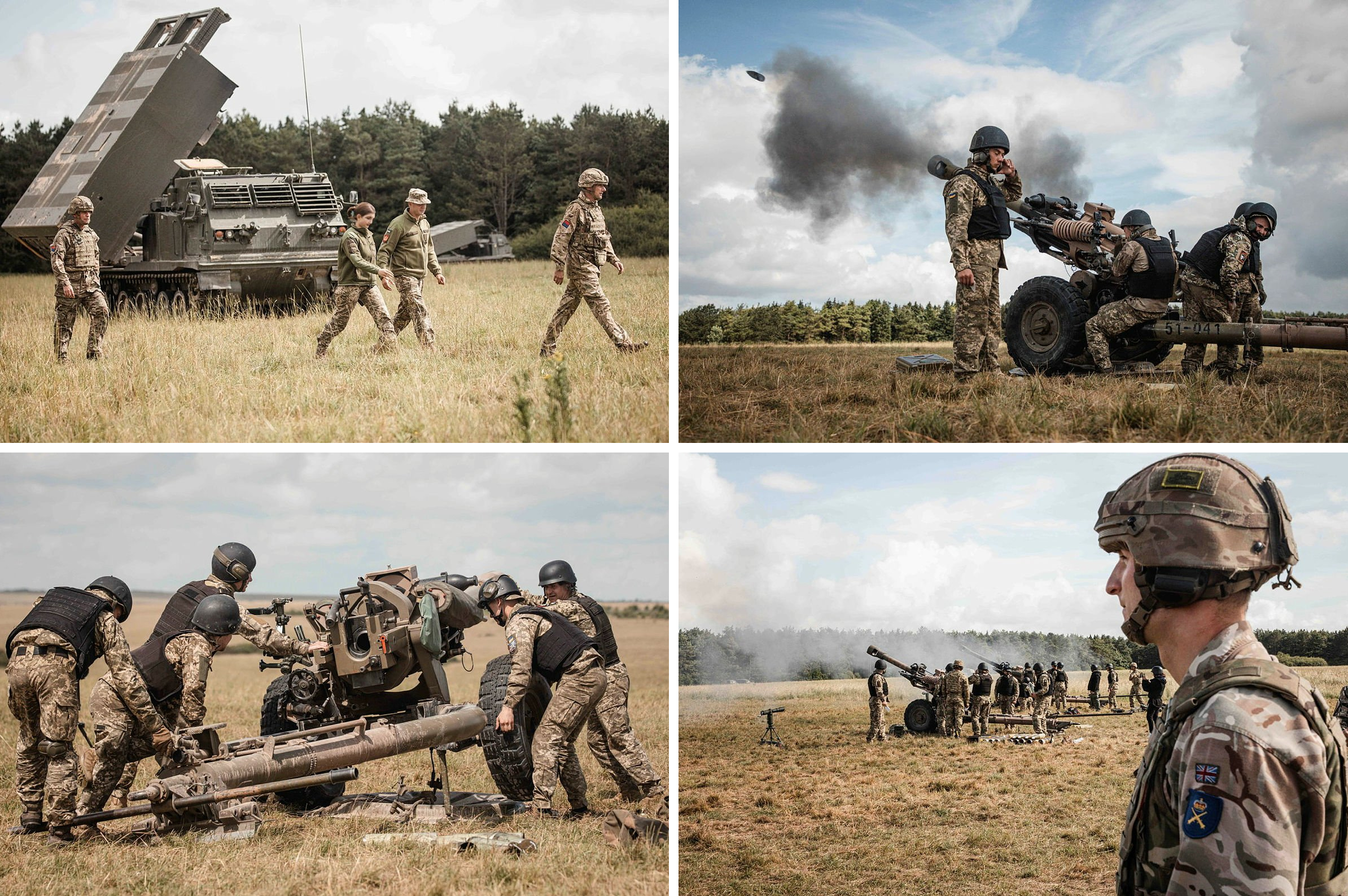 Sztab Generalny Sił Zbrojnych Ukrainy pokazał szkolenie wojska na M270 MLRS i haubicach L118
