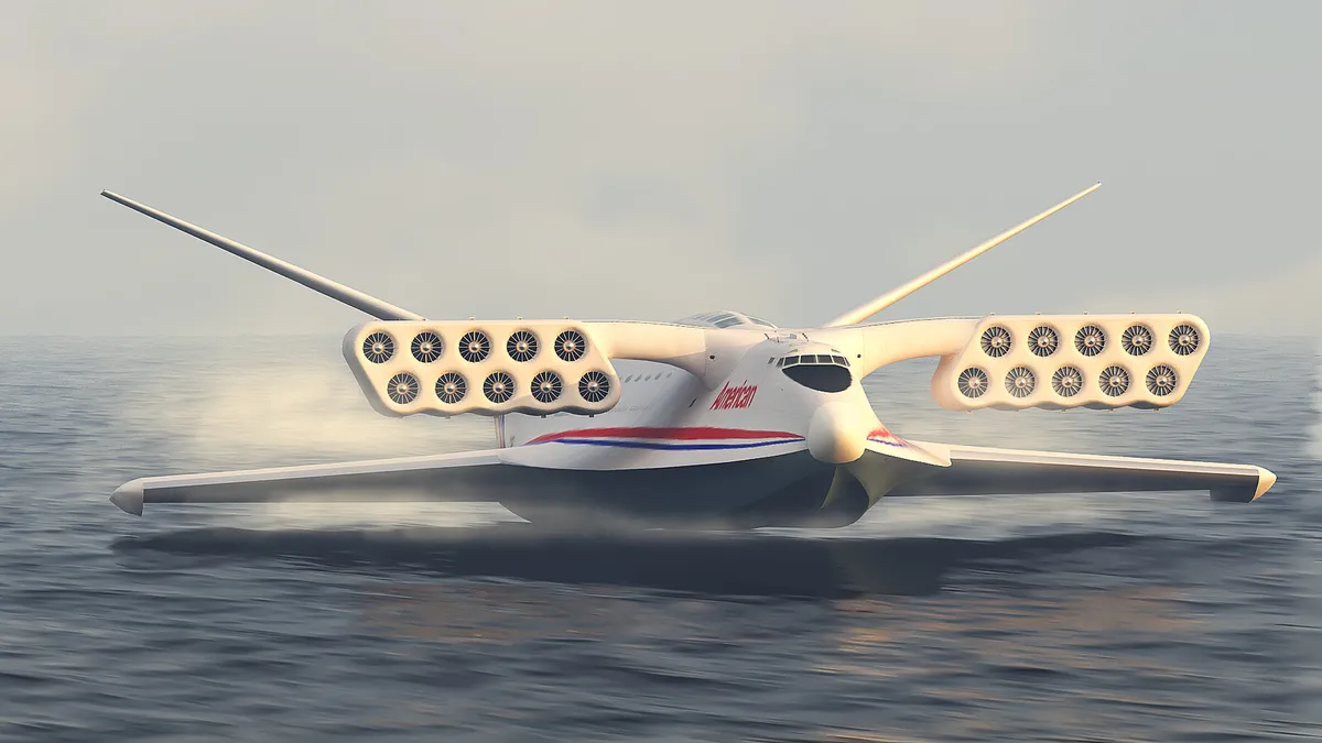 Aerocon Wingship - latający statek z 20 silnikami rakietowymi i zasięgiem prawie 20 000 km, który nigdy nie został opracowany z powodu szalonych kosztów