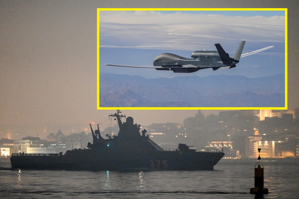Izraelski statek eskortowany przez amerykańskiego drona strategicznego RQ-4 Global Hawk i samolot przeciw okrętom podwodnym P-8 Poseidon przełamał rosyjską blokadę na Morzu Czarnym.