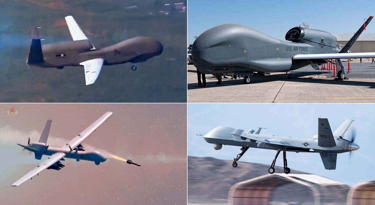 Korea Północna oficjalnie prezentuje własne kopie amerykańskich dronów MQ-9 Reaper i RQ-4 Global Hawk