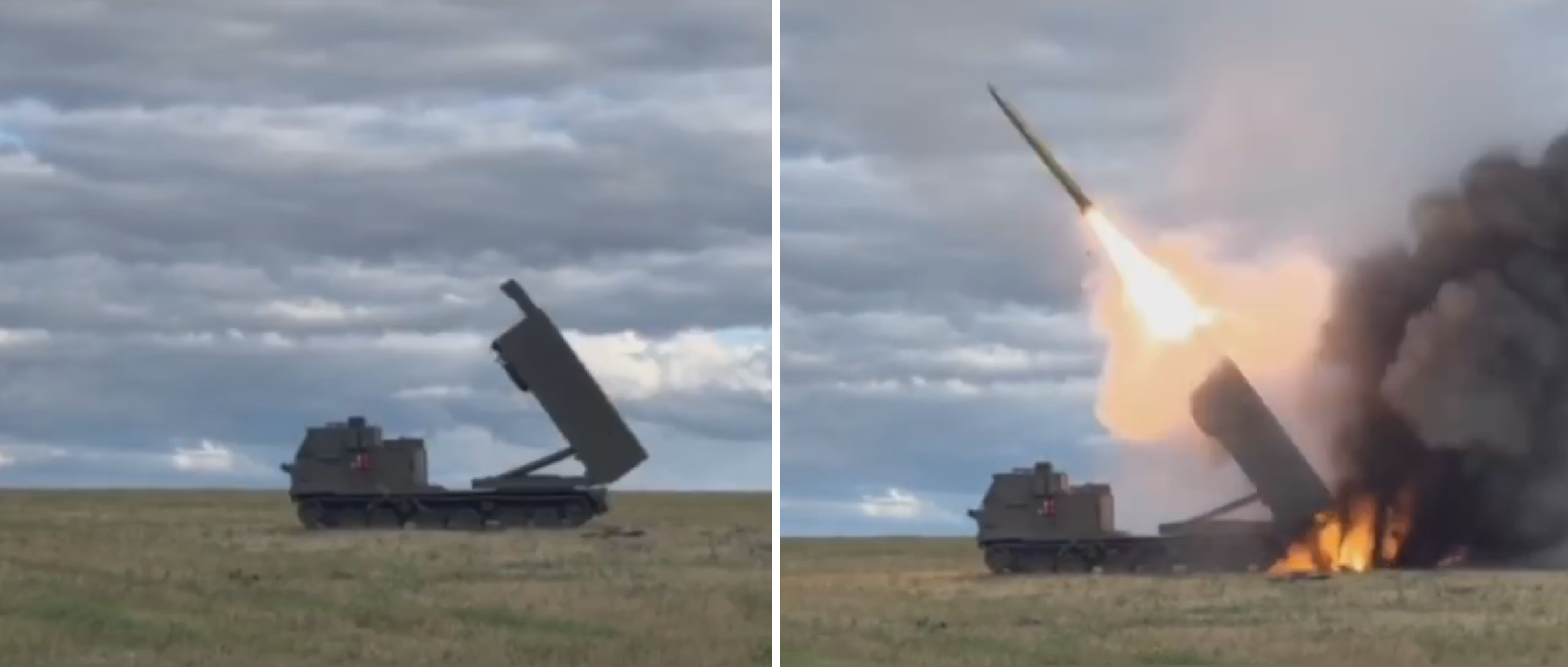 Siły Zbrojne Ukrainy pokazują rzadkie wideo z bojowego użycia wieloprowadnicowej wyrzutni rakietowej M270 MLRS