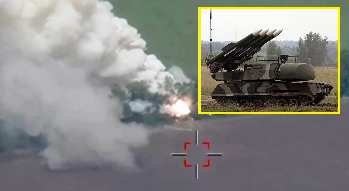 Ukraińskie Siły Zbrojne niszczą rosyjski system rakiet ziemia-powietrze Buk-M1-2