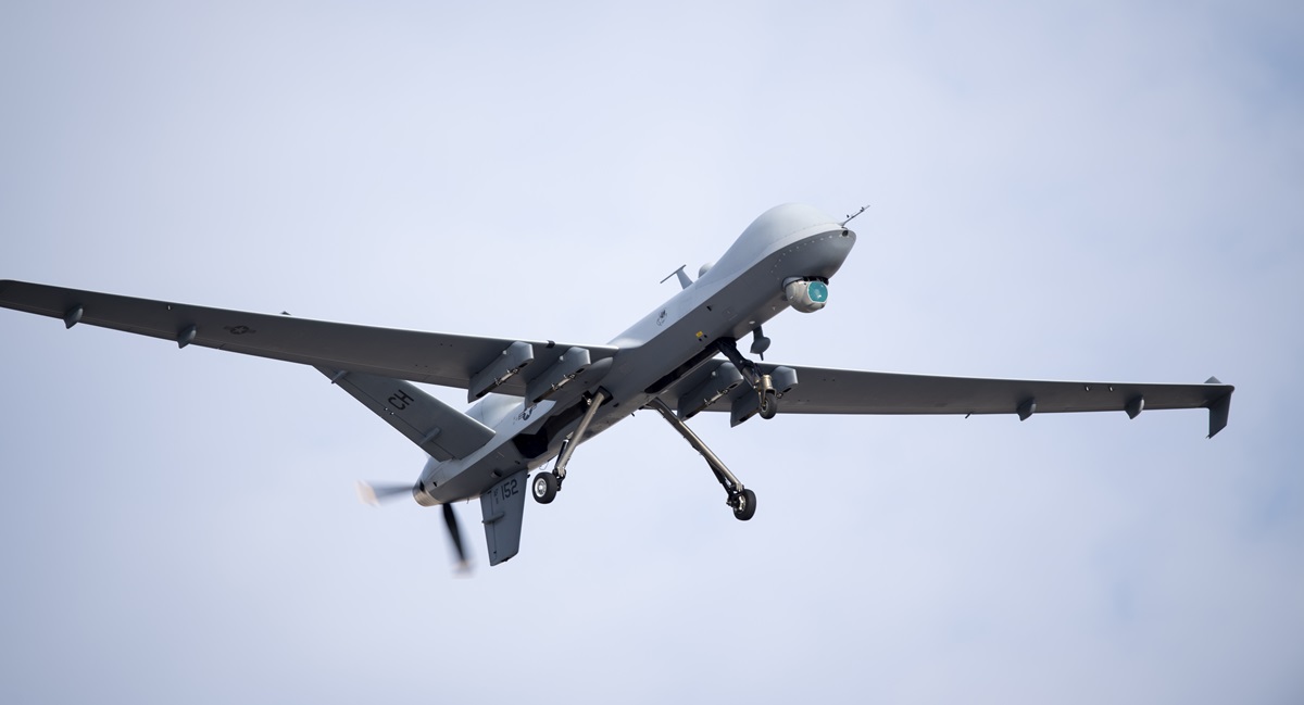 Nieuzbrojone amerykańskie drony MQ-9 Reaper latają nad Strefą Gazy w celu zebrania informacji o zakładnikach