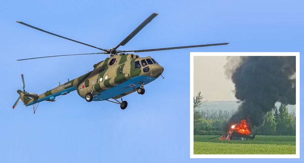 Najemnicy Wagner PMC zestrzelili dwa bardzo rzadkie rosyjskie śmigłowce walki elektronicznej Mi-8MTRP-1.