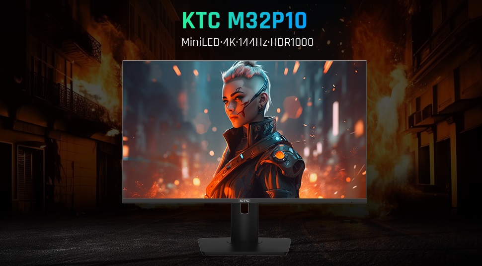 KTC M32P10 - monitor 4K z ekranem Fat IPS, podświetleniem Mini LED i częstotliwością odświeżania 144 Hz w cenie 1300 USD