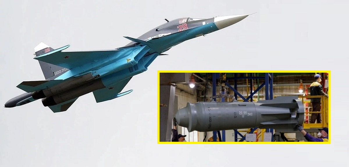 Rosja twierdzi, że 1,5-tonowa bomba FAB-1500 M54 została przekształcona w analog amerykańskiej inteligentnej bomby JDAM-ER i po raz pierwszy wystrzelona z myśliwca Su-34.