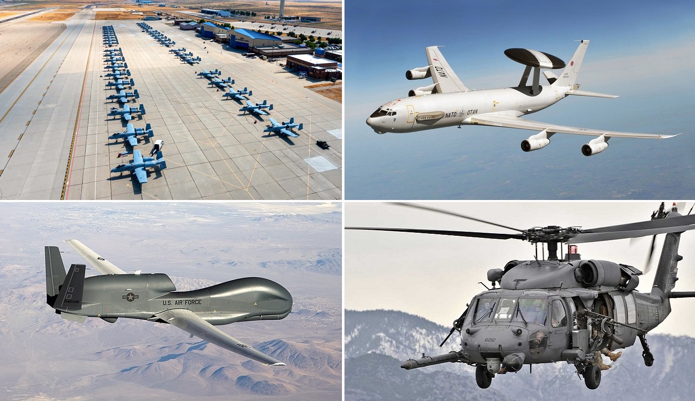 Siły Powietrzne USA chcą w 2024 roku wysłać na cmentarz lotniczy ponad 300 samolotów, śmigłowców i dronów - na liście są F-22 Raptor, F-15 Eagle, RQ-4 Global Hawk, E-8C JSTARS i E-3 Sentry