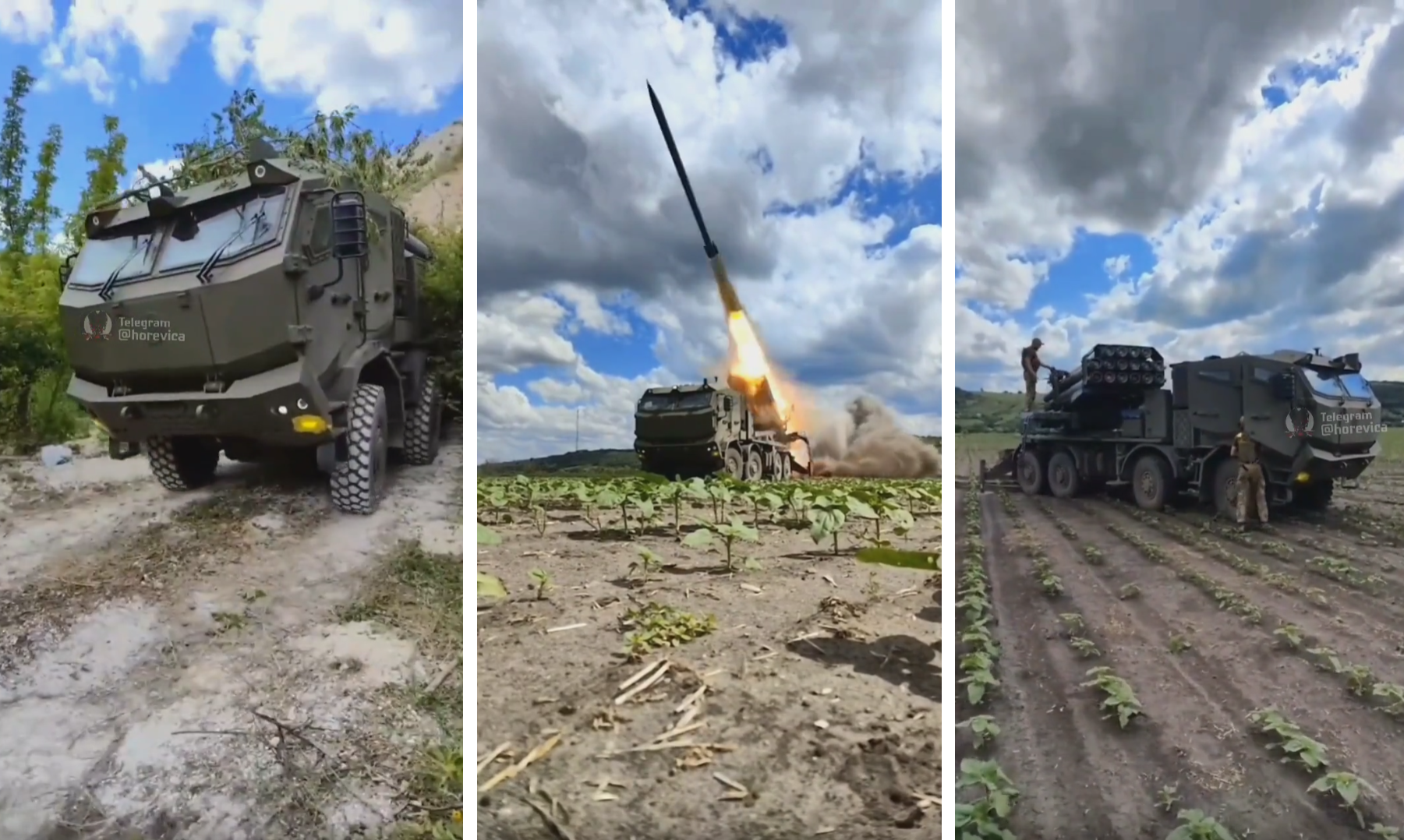 Ukraińskie wojsko pokazało wysokiej jakości wideo z użycia Burevіy MLRS opartego na Tatra T815-7