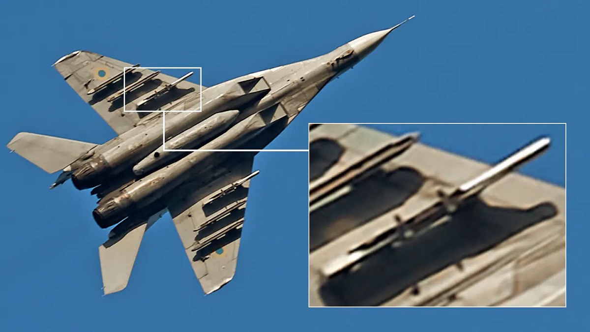 Ukraińskie Siły Powietrzne publikują zdjęcie MiG-29 z tajemniczymi słupami rakietowymi