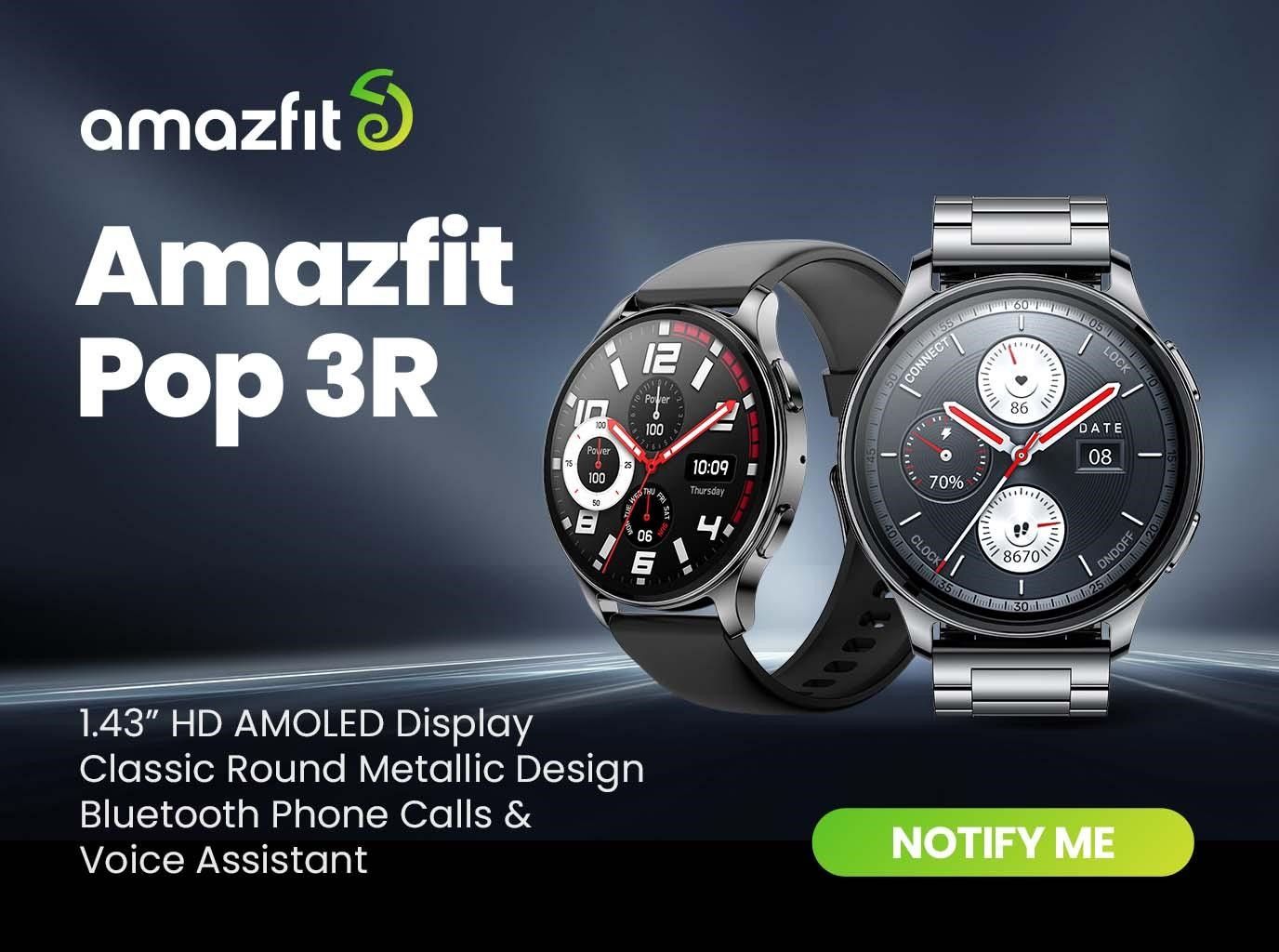 Amazfit Pop 3R: niedrogi smartwatch z czujnikiem SpO2 i 12-dniowym czasem pracy na baterii za 42 USD