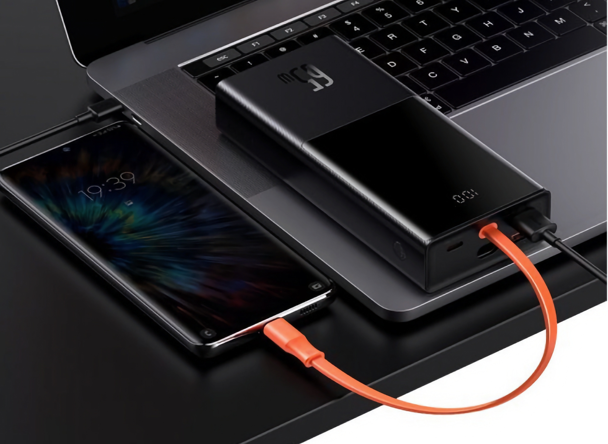 Baseus Elf Digital Display: bateria o pojemności 20 000 mAh dla iPhone'a, MacBooka i iPada ze zintegrowanym kablem USB-C, ładowarką 65W i wyświetlaczem za 55 dolarów