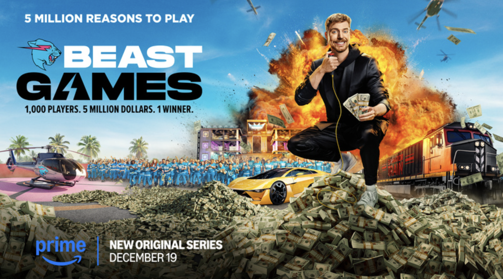 1000 uczestników, 5 milionów dolarów: Prime Video i MrBeast uruchamiają największy reality show "Beast Games"