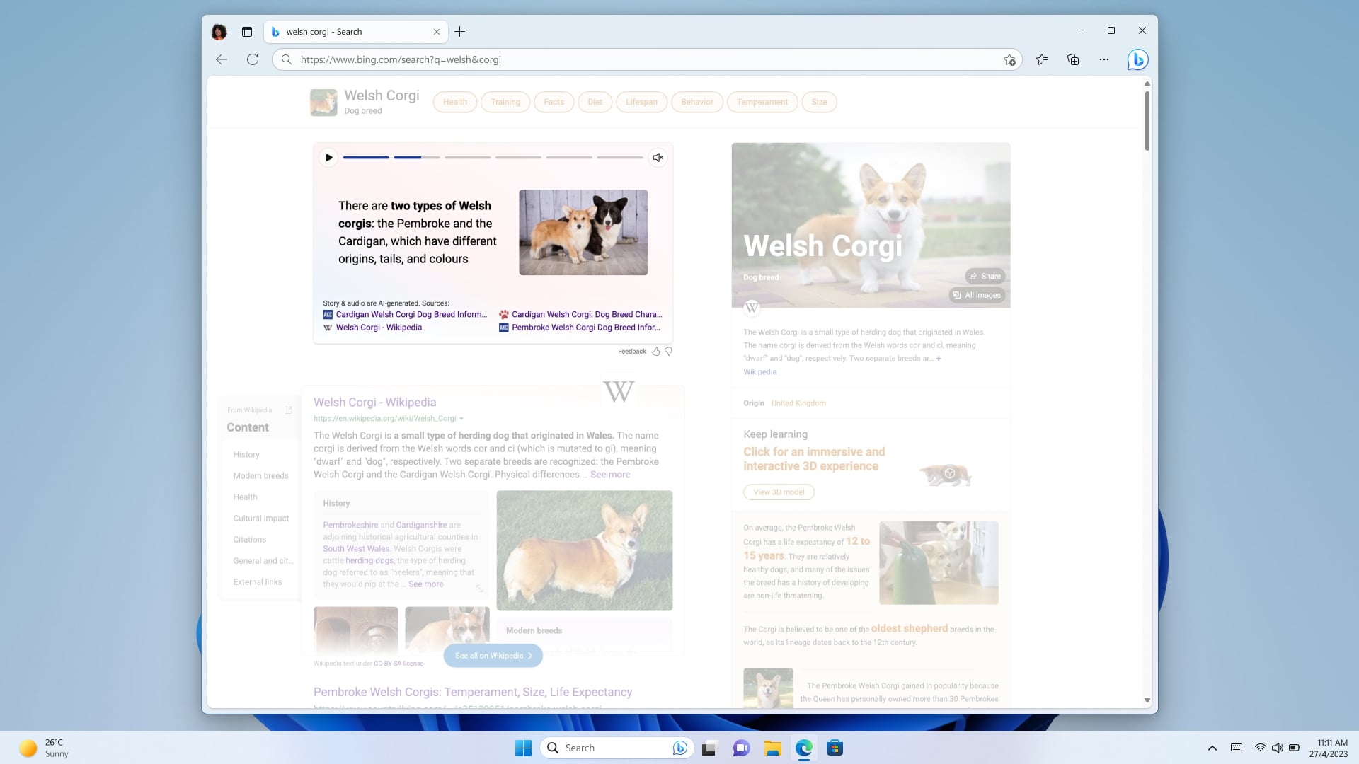 Microsoft uruchamia Bing Stories, które w skrócie wyświetli informacje o wyszukiwanym zapytaniu