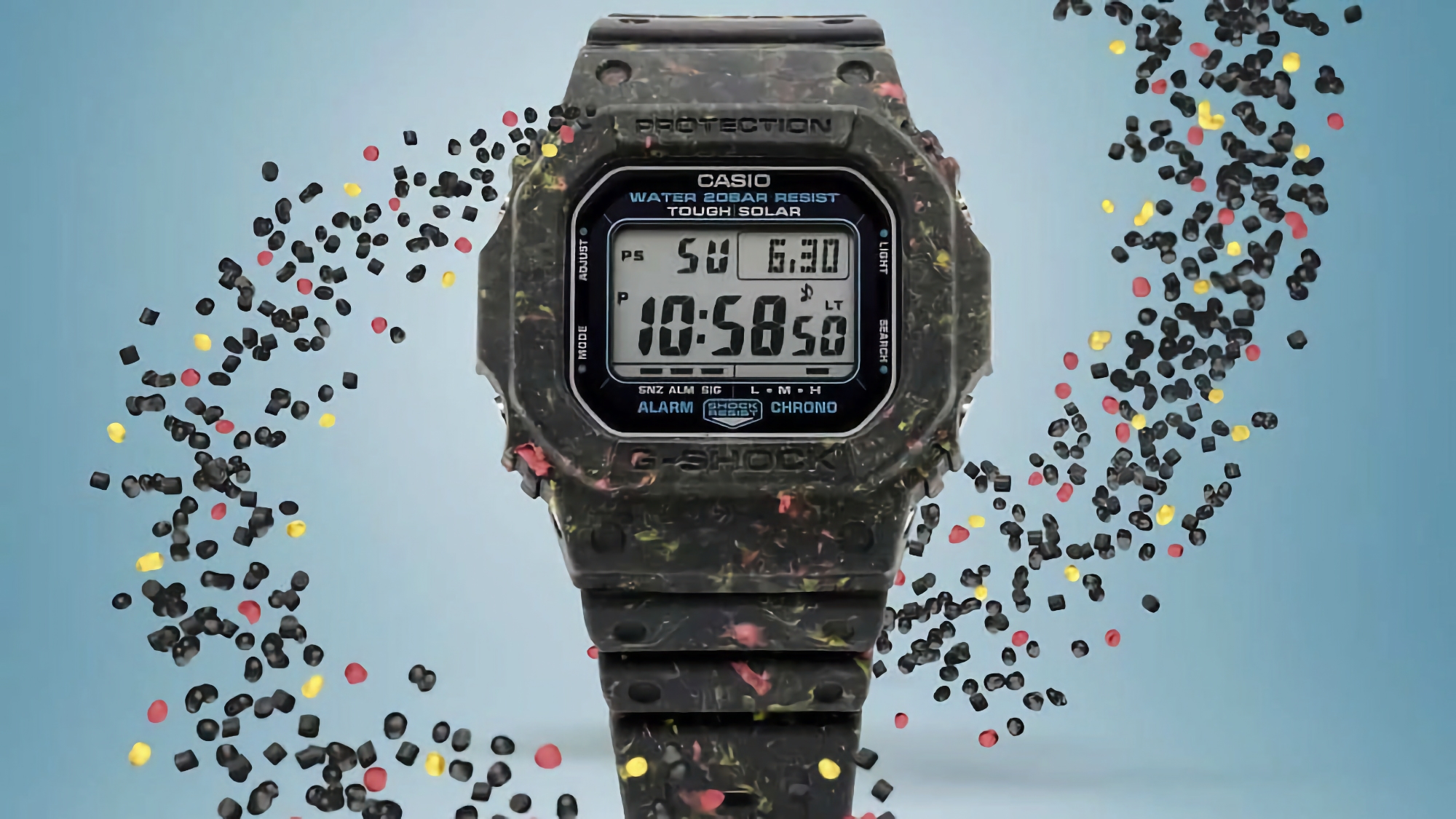 Casio zaprezentowało G-5600BG-1: zegarek wykonany z odpadów pochodzących z recyklingu za 199 USD