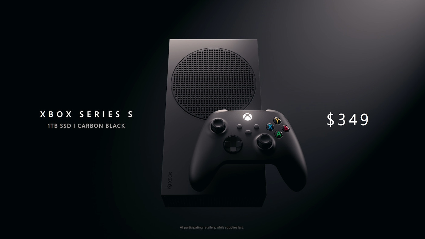 Microsoft rozpoczął sprzedaż czarnej konsoli do gier Xbox Series S z 1 TB pamięci masowej za 350 USD