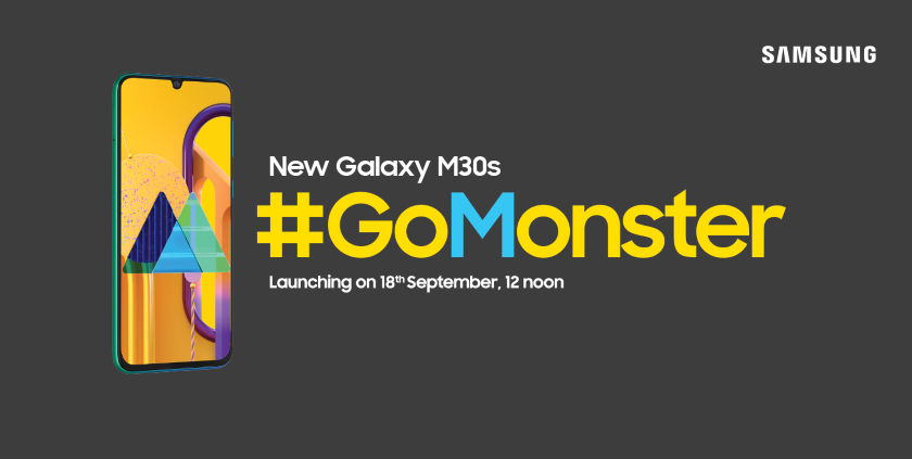 Samsung Galaxy M30s z baterią 6000 mAh i potrójną kamerą na 48 MP zostanie ogłoszony 18 września