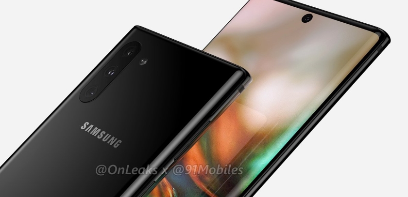 Samsung Galaxy Note 10 pojawił się na renderach z potrójną kamerą, dziurą w wyświetlaczu i bez gniazda słuchawkowego