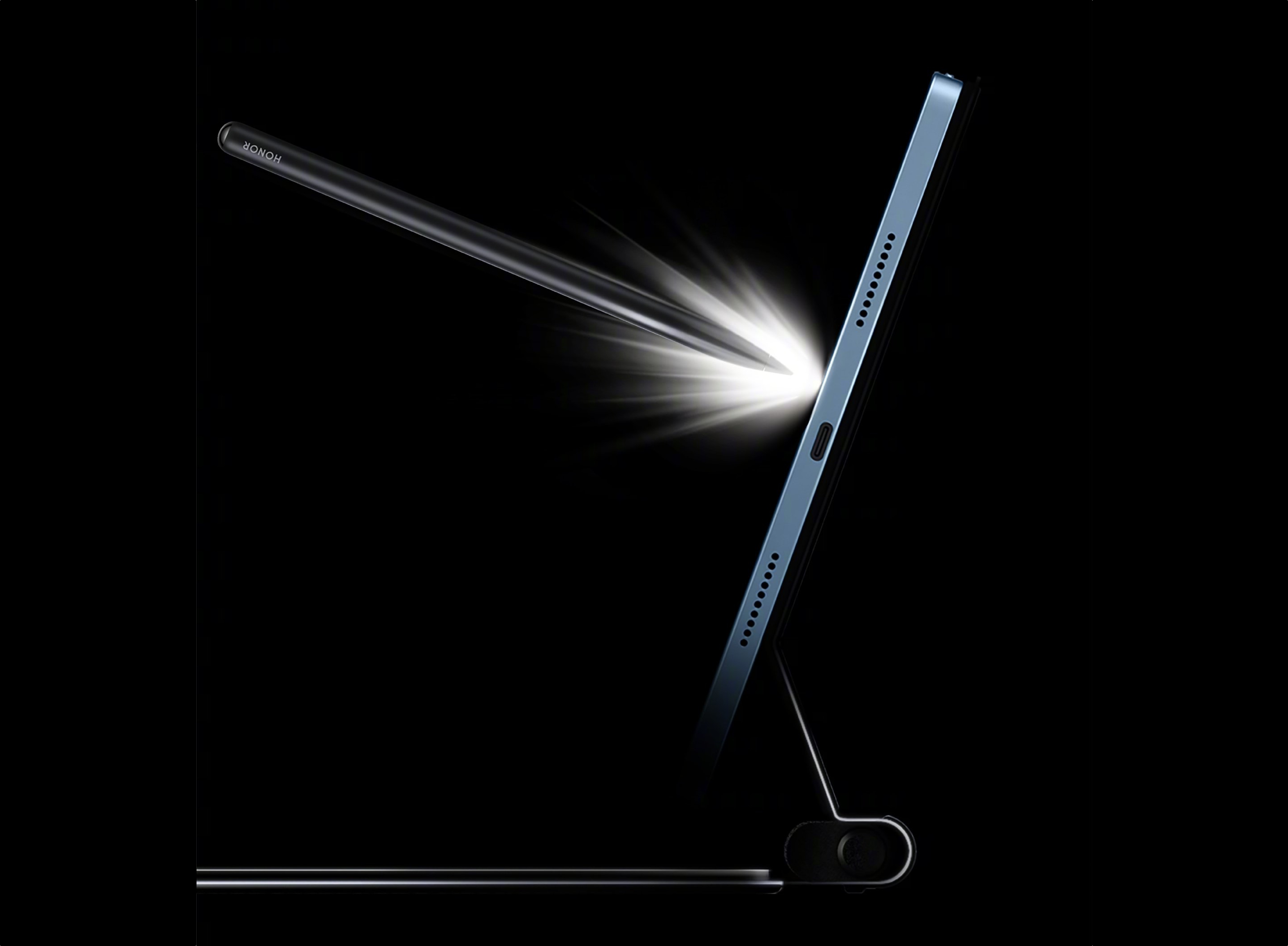 Honor V7 Pro tablet został ujawniony w oficjalnym teaserze: będzie on miał Apple Magic Keyboard-style rysik i etui klawiatury