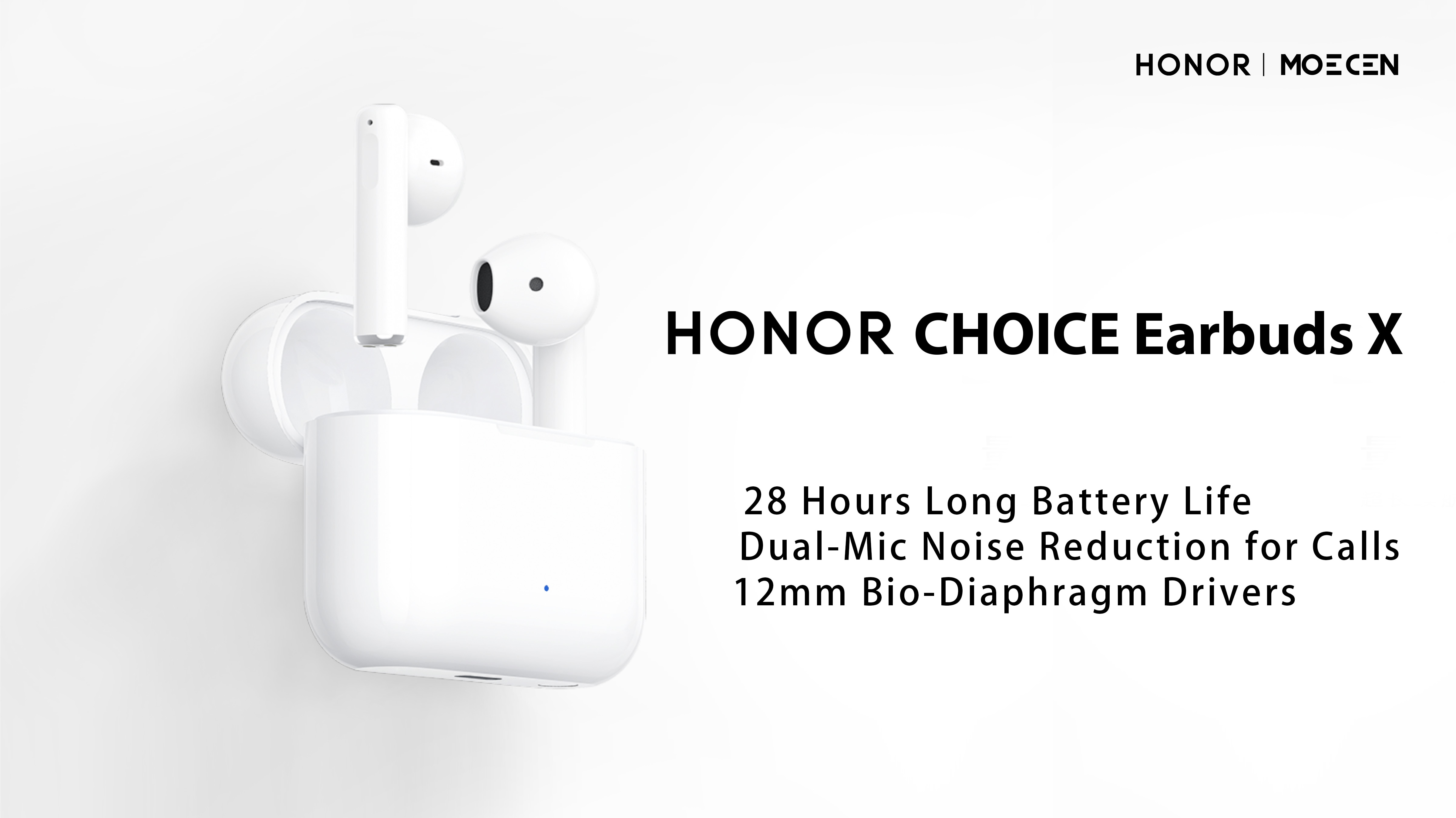 Honor Choise Earbuds X: Słuchawki douszne TWS z Bluetooth 5.2, ochroną IPX4 i autonomią do 28 godzin za 33 USD