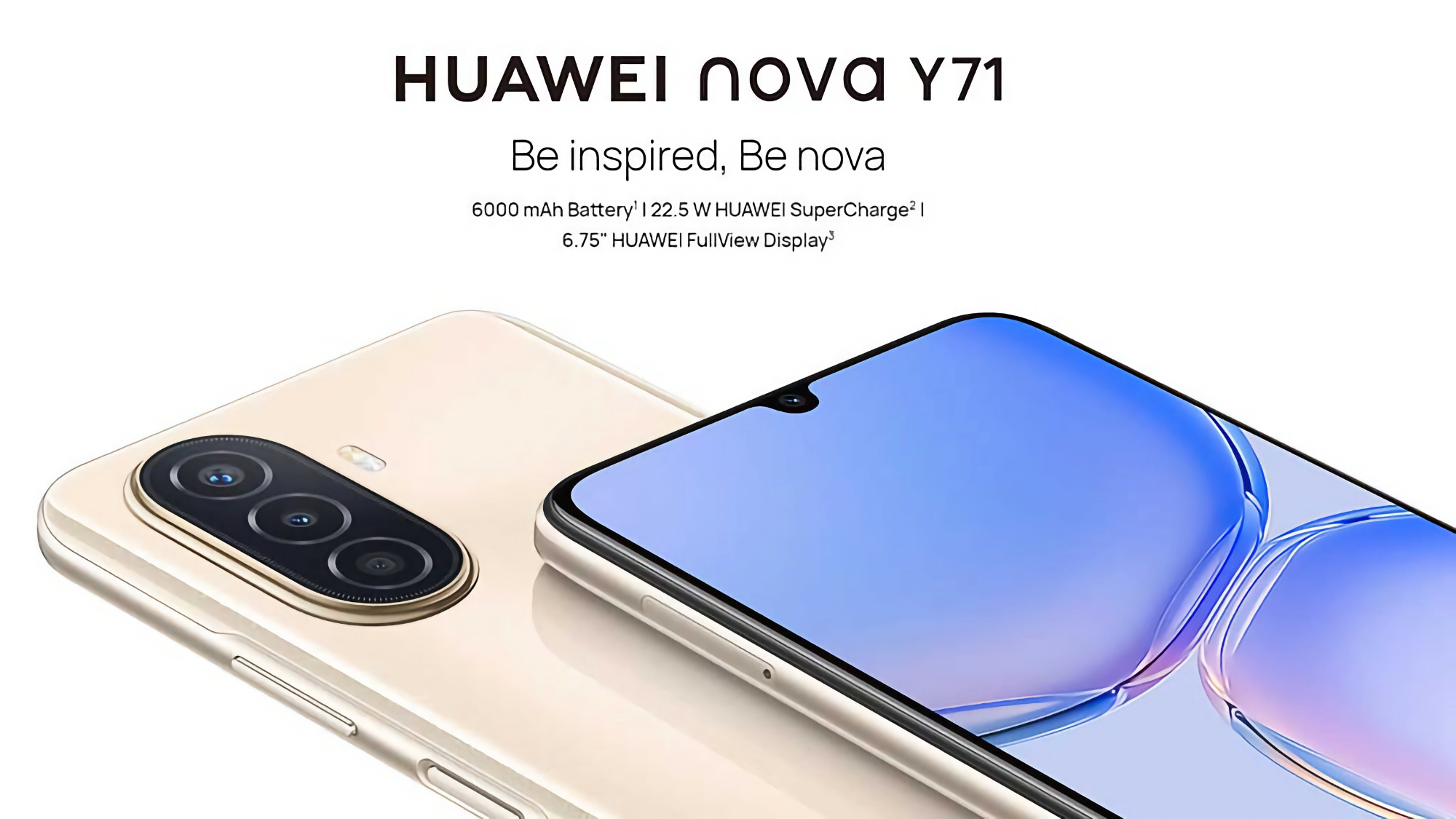 Huawei Nova Y71: 6,75-calowy wyświetlacz, aparat 48 MP i bateria 6000 mAh