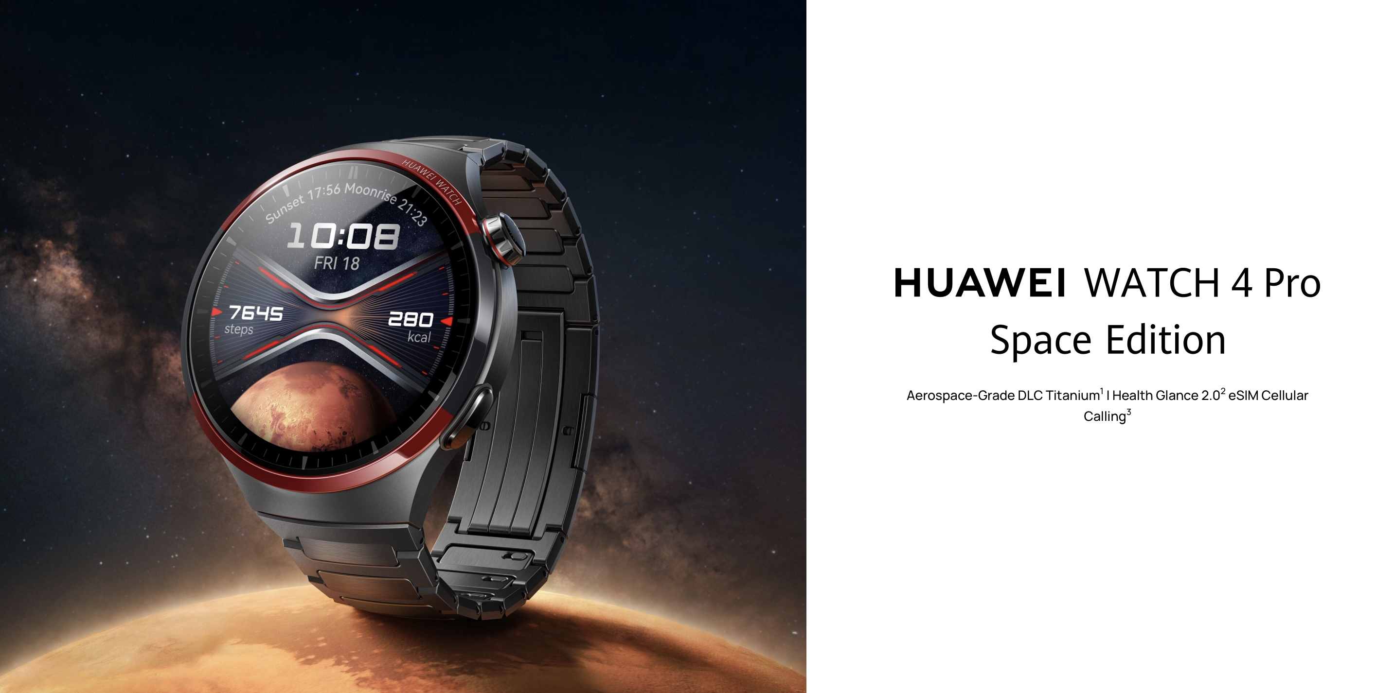 Huawei Watch 4 Pro Space Edition z tytanową kopertą, szafirowym szkiełkiem i ceną 649 euro zadebiutował na całym świecie