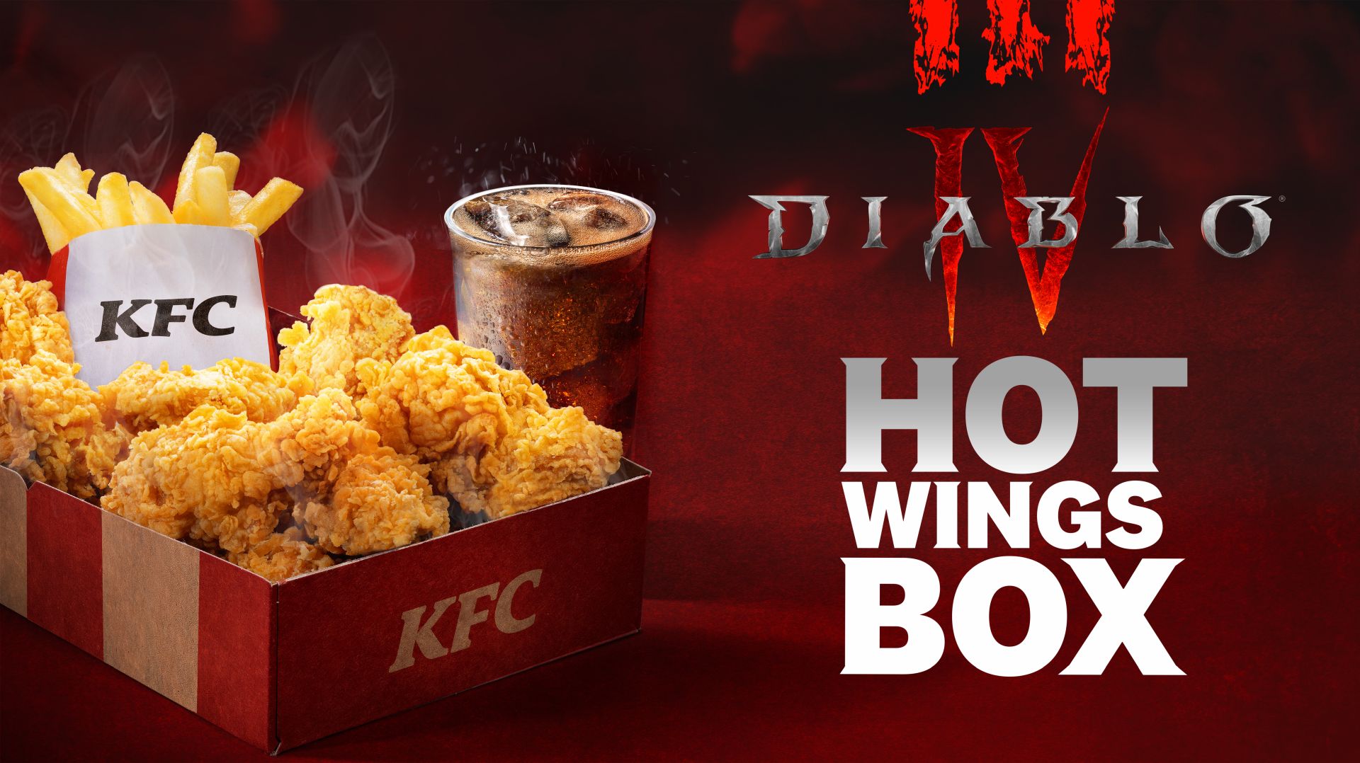 Ekskluzywne przedmioty do Diablo IV w pudełkach KFC Hot Wings Box do 8 sierpnia (osoby, które będą zbierać zestaw przez 5 tygodni, otrzymają Lilith)